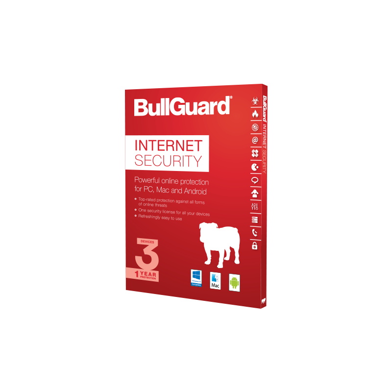 Bullguard Internet Security 1 Year, 3 Devices.