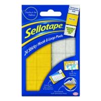 Sellotape Sticky Hook-and-Loop Pads 20 x 20mm