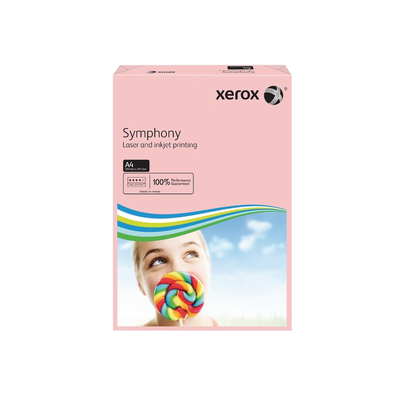 Xerox Coloured Paper A4 120gsm Ream Pastel Pink Pk250