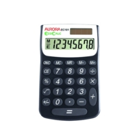 Aurora EcoCalc EC101 Handheld Calculator 8 Digit LCD