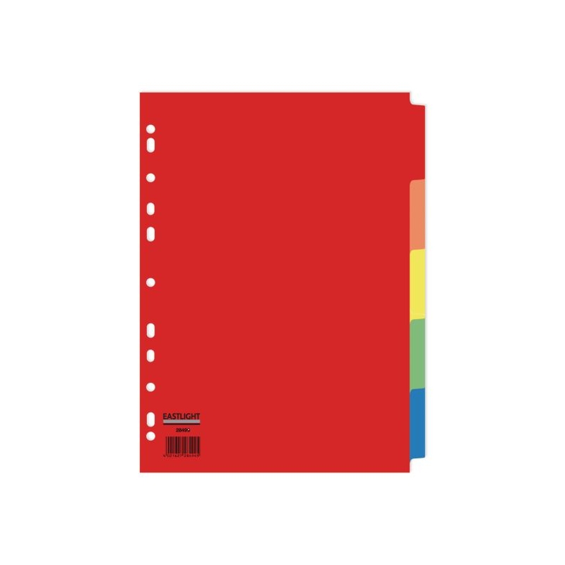 A4 Bright Dividers 5 Part