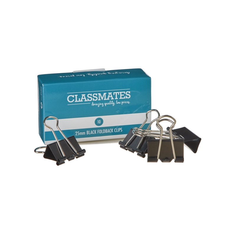 Foldback Clips 25mm Black P10