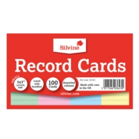 Record Cards Assorted 5x3in