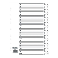 A4 Polyproplene Dividers A-Z