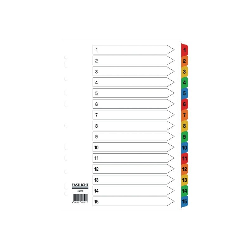 A4 Mylar Dividers 15 Part