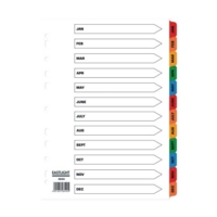 A4 Mylar Dividers Jan-Dec