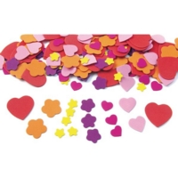 Heart And Flowers Foam Shapes 150 Pieces