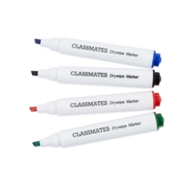 Classmates Drywipe Chisel Markers Assort