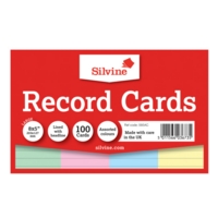 Record Cards Assorted 8x5in