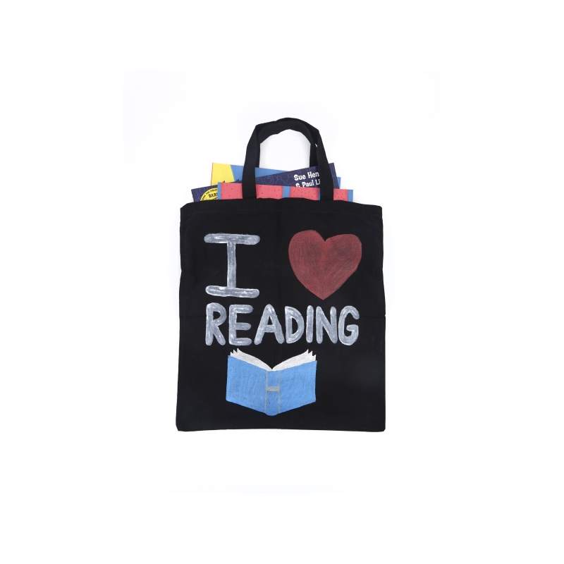 Black Canvas Tote Bag 380x420mm