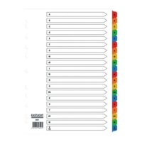 A4 Multicolour Mylar Dividers A-Z 20Part