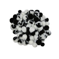 Black And White Pompoms