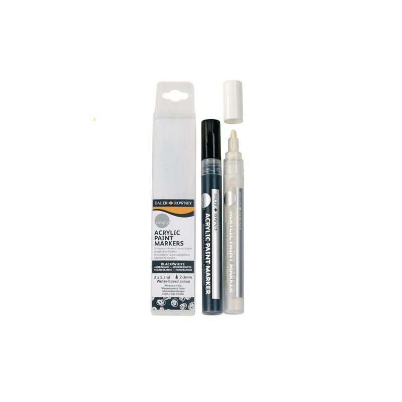 Acrylic Paint Markers Black And White