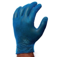 Powdered Vinyl Glove Blue Med