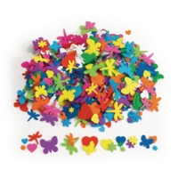 Flower Heart And Bug Foam Shapes 500pk