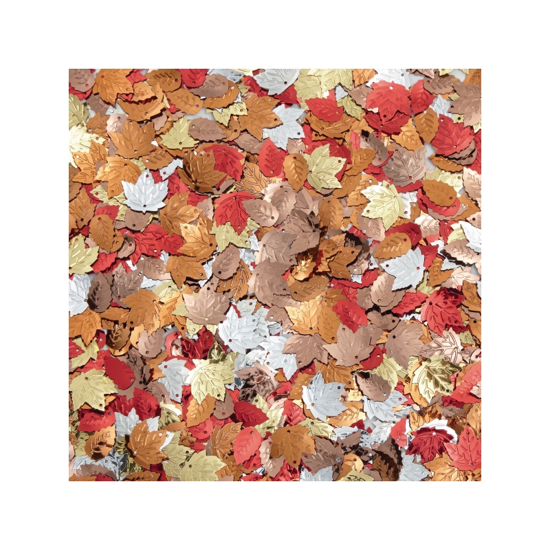 Mixed Leaf Sequins 100g Tub