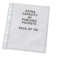 A4 ExWide Punched Pockets P100