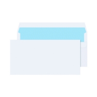ValueX Everyday Envelopes DL White Wallet Plain Self Seal 90gsm 110x220mm (Pack 1000) - FL3882