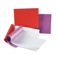 Red 6x8" Handwriting Book 40Pg 6mm Ruled Pk100