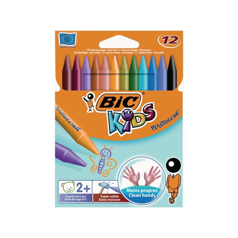 Bic Plastidecor Crayons Pk12
