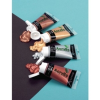 Reeves Metallic Acrylic Paint 75ml X 4