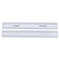 CM 30cm DblSided Ruler Wht P10