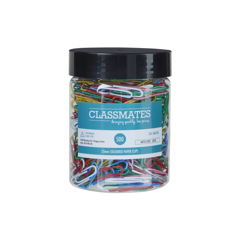 Classmates Paperclips 33mm Tub 500