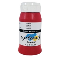 System 3 Crimson Acrylic 500ml