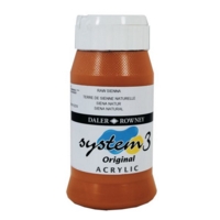 System3 Burnt Sienna Acrylic 500ml