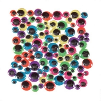 Coloured Wiggly Eyes Pk Of 100