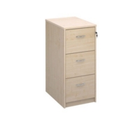 RH THREE DRAWER WOODEN FILING CABINET MAPLE