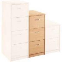 RH THREE DRAWER FILING CABINET FINISHED IN OAK