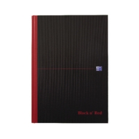 Black n Red (A4) 90g/m2 192 Pages Single Cash Casebound