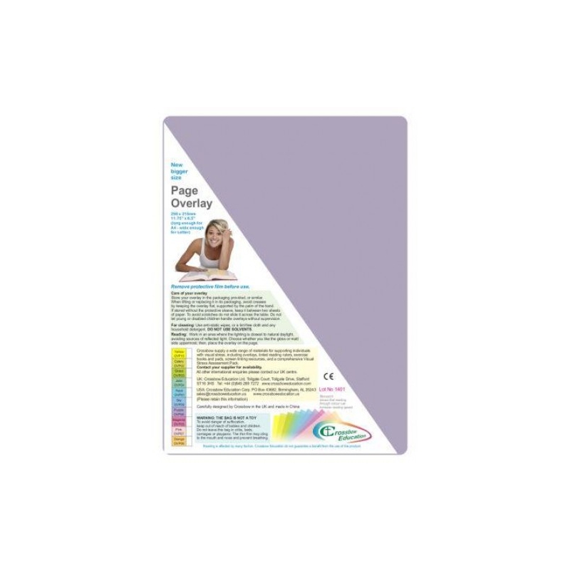 Coloured Page Overlay Purple Pk5