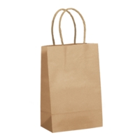 A5 100gsm Brown Paper Bag With Twisted Paper Handle Pk100