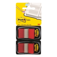 Post-it Standard Index Flags (25x44 mm) Red (2 x Pack of