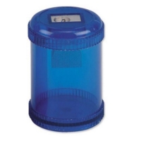 ValueX Single Hole Pencil Sharpener Plastic Barrel Blue (Pack 10) - 810000