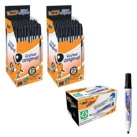 Bic Cristal Blk Pk50x2 + FOC Markers