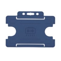 Dark Blue Single-Sided BIOBADG open faced ID Card Holders