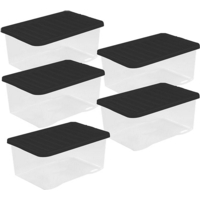 Set of 5 Large Storage Boxes With Lids.