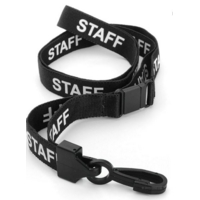 Staff LANYARDS Breakaway Safety Lanyard Black PK50