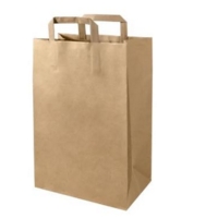 KRAFT PAPER BROWN CARRIER BAGS WITH HANDLES
