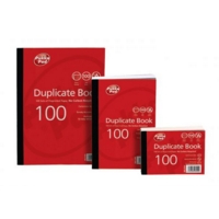 ValueX 216x130mm Duplicate Book Carbonless Ruled 1-100 Taped Cloth Binding 100 Sets (Pack 5) - 6901-FRM