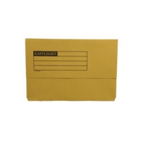 ValueX Document Wallet Manilla Foolscap Half Flap 250gsm Yellow (Pack 50) - 45919DENT