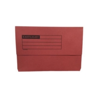 ValueX Document Wallet Manilla Foolscap Half Flap 250gsm Red (Pack 50) - 45918DENT
