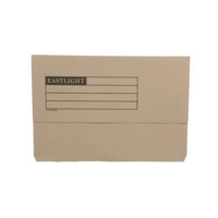 ValueX Document Wallet Manilla Foolscap Half Flap 250gsm Buff (Pack 50) - 45912DENT