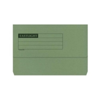 ValueX Document Wallet Manilla Foolscap Half Flap 285gsm Green (Pack 50) - 45114DENT