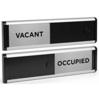 Vacant/Occupied Sliding Door Sign - Black/Silver