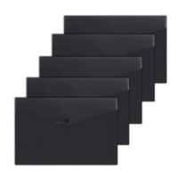 Lotus A4+ 50% Recycled Solid Press Stud Popper Wallet Black