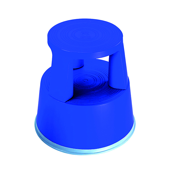 2Work Plastic Step Stool with Non-Slip Rubber Base 430mm Blue T7/Blue 2W05000